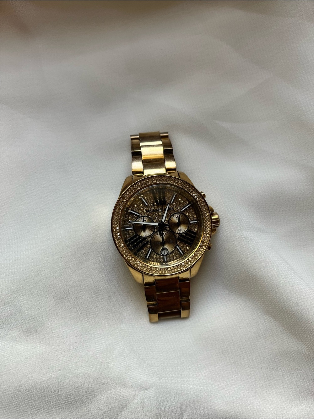 Gold Crystal Accent Michael Kors Watch
